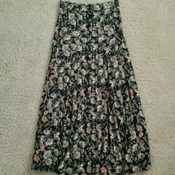 Vintage Compognie Internationale Express Floral Fairy Cottagecore Maxi Skirt M - Picture 4 of 11